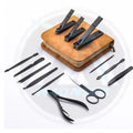Manicure Professional Stainless Steel Manicure & Pedicure Tools Kit Nail Clipper Set with Leather Travel Case for Women Men Girl