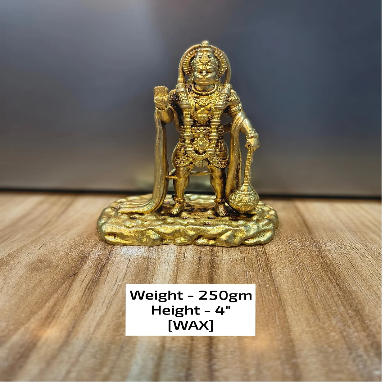Custom Made Indian Religious Statues Lord Hanuman 4 Inches Wax Eco-Friendly Handmade Art Deco Design for Home Hotels Handmade