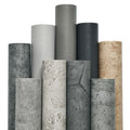 Industrial Style PVC Self-Adhesive Wallpaper Gray Cement Texture Waterproof for Bedroom Living Room Bathroom Peel