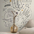Made in Germany Photo Wallpaper Murals Abstract Cream Black Grey Yellow Non Woven Vinyl Wall Mural Drawing Bulk - 159 x 280 m
