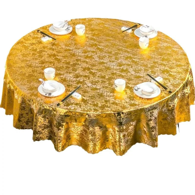 Waterproof Anti-Scald PVC Round Tablecloth Large Size Oil-Free Washable Thickened Tablecloth