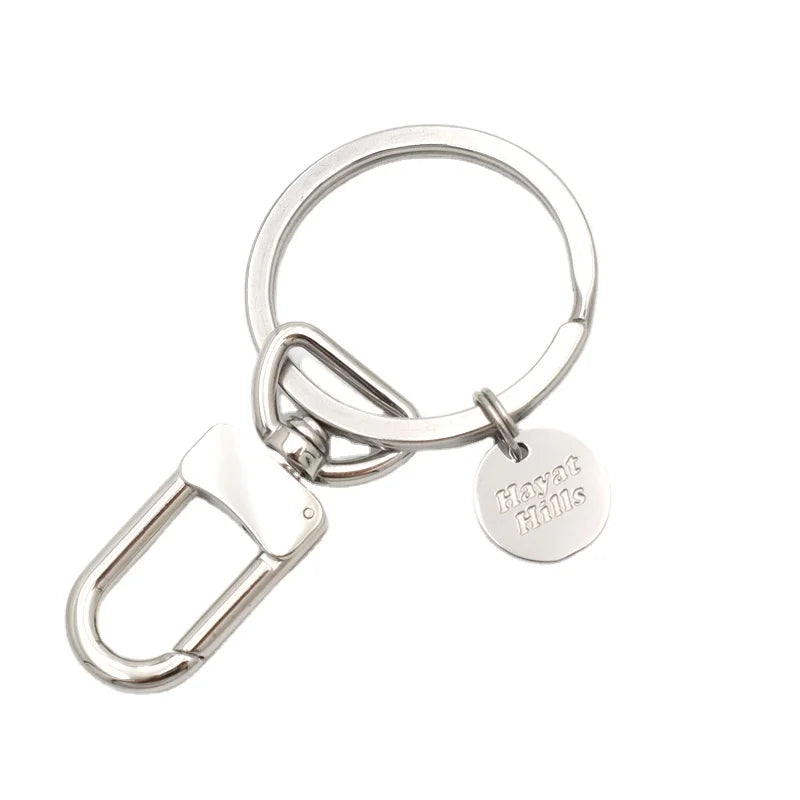 Keychain Clasp Wholesale Stainless Steel Lobster Clasp Key Ring with Custom logo Mini Charms for Bag Phone and Purse