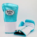 No Boxing No Life Professional Laced Top Grade Cowhide Leather Boxing Gloves Thick 4-Layer Padding Moisture Wicking Breathable