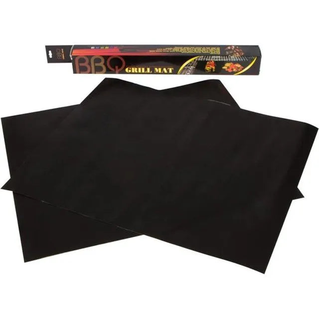 GRILL MAT 100% Non-Stick Heavy Duty Mats Set of 2 Reusable