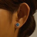CANNER New Design 925 Sterling Sliver 18k Gold Plated Indian Jewelry Simple Eye Shape Stud Earrings for Women Wholesale