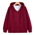 Oem Custom Printed Embroidery logo Zipper Hooded Long-sleeved Work Clothes Cardigan Jacket Sweatshirt Hoodie