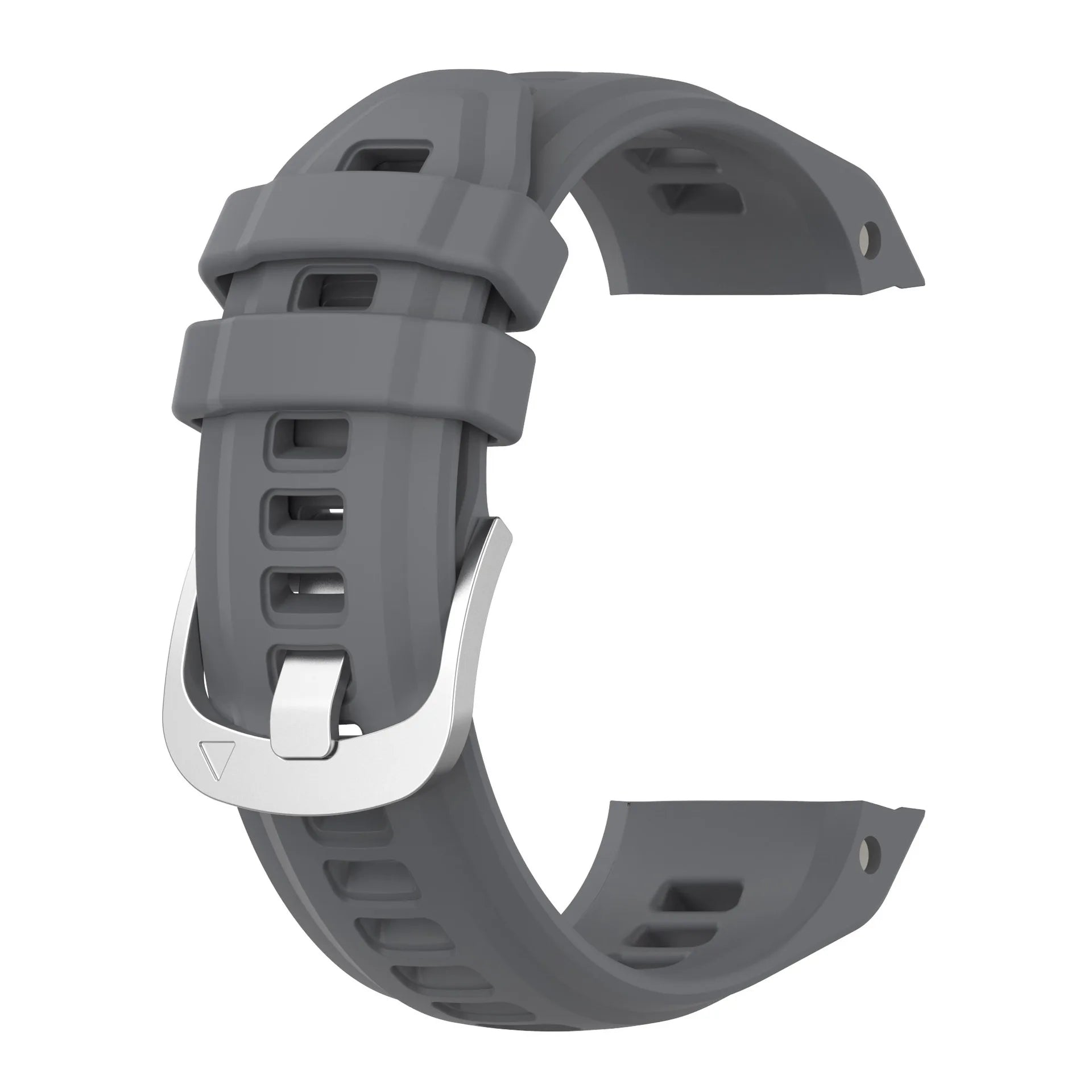 Quick Fit Silver Buckle Silicone Watch Strap Band for Garmin Instinct 2S Smartwatch Adjustable and Comfortable