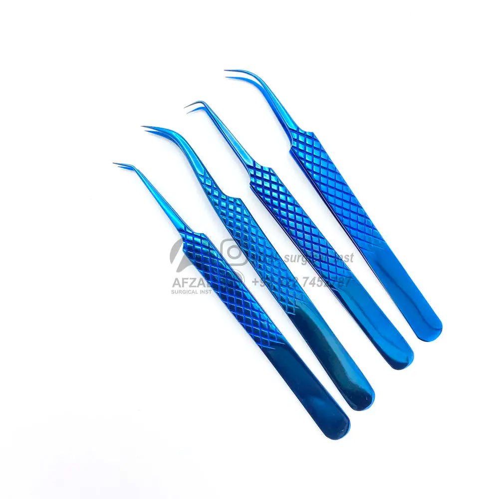 Sustainable 2025 Premium Quality Modern Pointed Stainless Steel Eyelash Extension Tweezers 90 Degree Curved Tip Precision