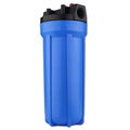 10Inch Whole House Slim Blue Water Filter Housing for 2.5"X10" Filter 1/2"NPT Plastic Port with Air Relief Valve or Brass Option MegaBDM
