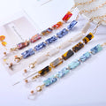 Colorful Rectangle Plate Sunglasses Chains for Women Gold Eyeglass Chains Acrylic Lanyard Fashion Glasses Accessories