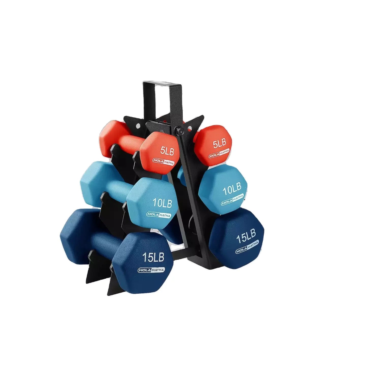 Dumbbell Rack Works 3 Tier Small Compact A-Frame Hand Weights Holder Rack Dumbbell Weight Storage for Gyms Exercise