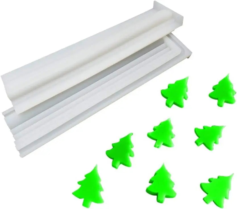Christmas Tree Silicone Handmade Soap Tube Column Mold Fondant Chocolate Mold Mousse Cake Roll Mold Baking Pastry Tool