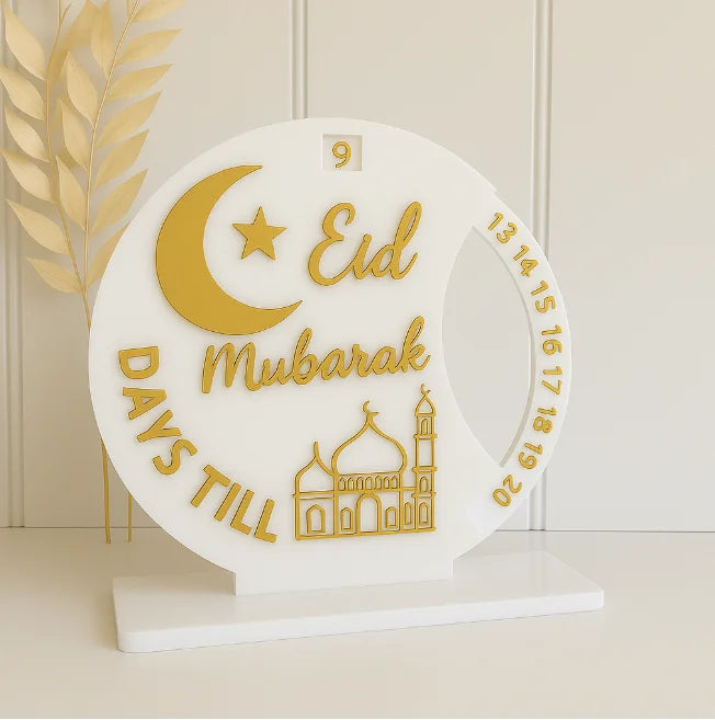 Pafu Eid Decorations for Home Ramadan Ornament Kids Gift Acrylic Ramadan Mubarak Advent Calendar Ramadan Countdown Calendar
