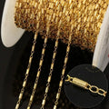 GP Tube bar Stick Link Chain Bulk 1.7mm 14k Yellow Gold Filled 1/20 Permanent Jewelry Chains Making Necklace Factory Wholesale