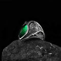 New Arrival Azuris Men's 925 Sterling Silver Ring Ottoman Style Turkey Natural Stone Aqeeq Handmade Artists VALKH1021 Made