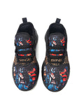 Fashion Casual Black Comfortable Sport Shoes Shoes Solid PU Mesh Walking Direct Sale