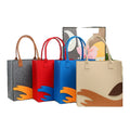 MU 32cm Non Woven Felt Bag Handbag Office Grocery Non Woven Reusable Hard Felt Tote Non Woven Felt Bag