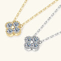 High Quality 925 Sterling Silver Mossanite Jewelry Round Moissanite Four-leaf Clover Pendant Necklace for Women