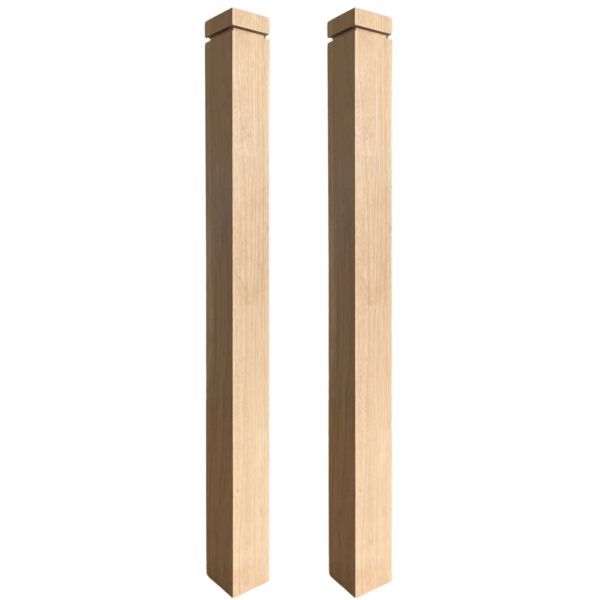 Reliable Adjustable Solid Rubber Wood Stair Newel Post Eco-Friendly Modern Single Groove Notched Easy Installation Furniture