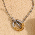 Dreamshow Mix Color Figaro Chain Necklace OT Clasp Waterproof Jewelry Anti Tarnish Jewelry Stainless Steel Necklace