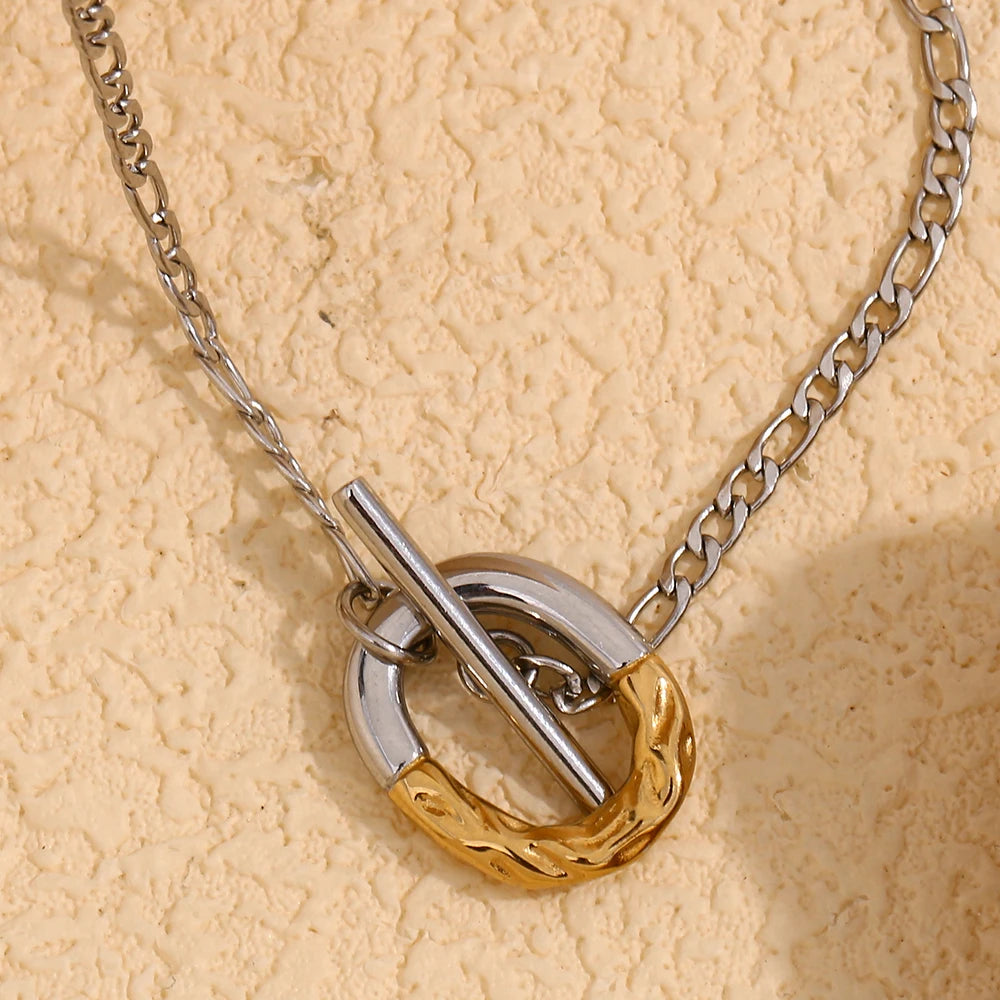 Dreamshow Mix Color Figaro Chain Necklace OT Clasp Waterproof Jewelry Anti Tarnish Jewelry Stainless Steel Necklace