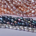 4A Natural Two-Sided Light Baroque Freshwater Pearl Strand Loose Pearls for Jewelry Making-Bracelets and Earrings