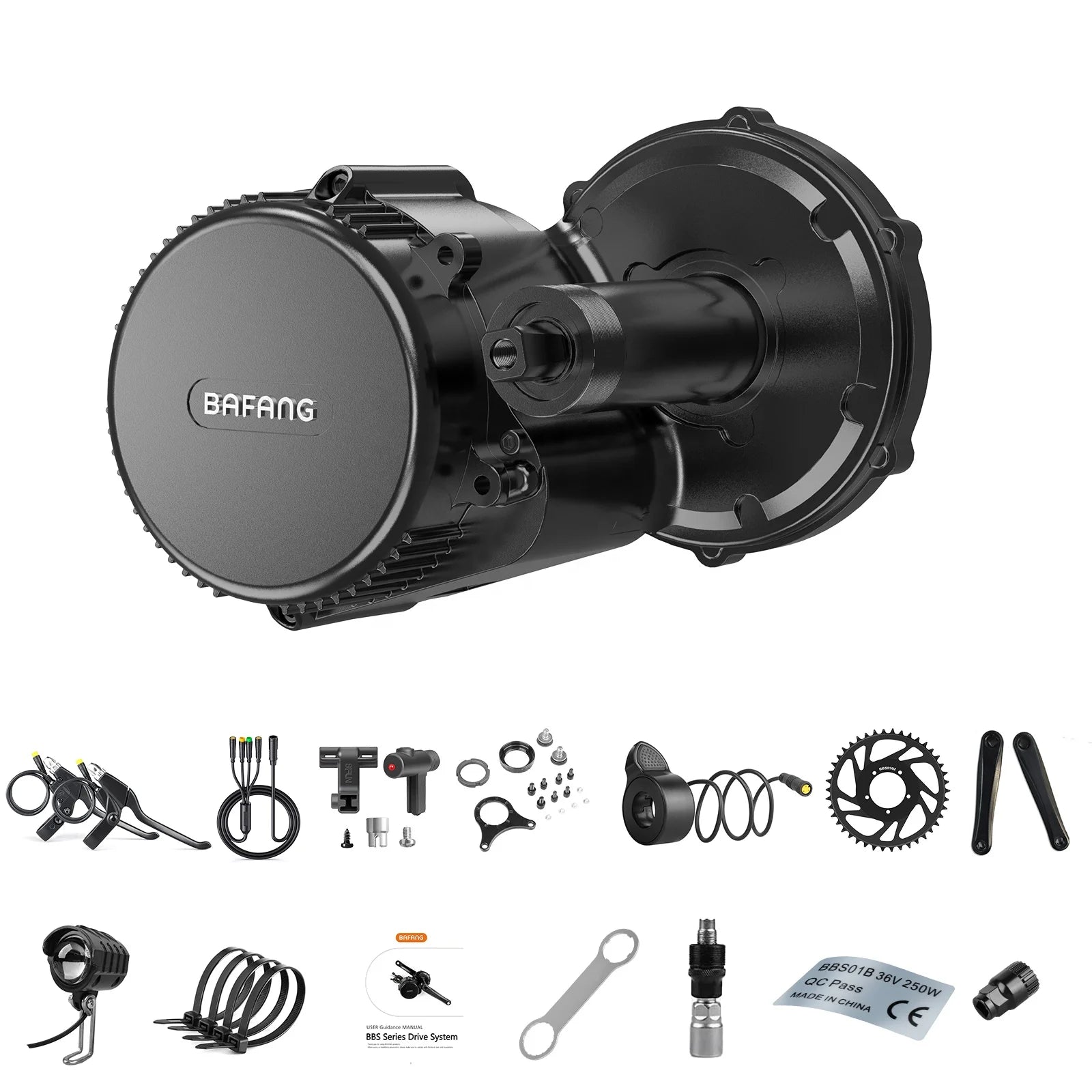 Bafang 250W-750W Ebike Conversion Kit with LCD Display Mid Drive Motor Battery Option for Electric Bicycle