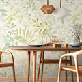 Made in Germany Photo Wallpaper Murals Flowers Cream Green Non Woven Vinyl Wall Mural Leaves Large Format Scenic - 280 x 159 m