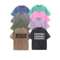 Best Selling Vintage Acid Wash Men's T-shirts Boxy Drop Shoulder Long Customized Logo Letter Pattern Hip Hop Eco-Friendly