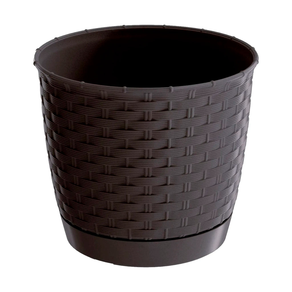 RATOLLA ROUND 2L. flower pot dimensions (mm) 165x165x142 dark ochre color