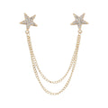Korean Fashion Tassel Five-pointed Star Brooch