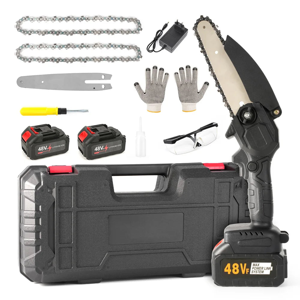Cordless Mini Chainsaw 21V Battery Powered 550W OEM Customizable DIY Professional for Wood Trimming 1 Year Warranty