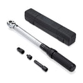 4pcs 3/8" Drive 10-100ft.lb 15-135Nm Click Torque Wrench Set with Storage Case Dual-Direction Adjustable Torque Wrench Set