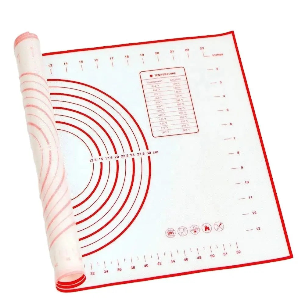 Custom Logo Food Grade Double-Sided Silicone Baking Mat Non-Stick Heat Resistant Eco-Friendly White Baking Pastry Tools