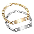 HOVANCI Blank Custom Name Personalized Engraved Letter Bracelet Nameplate DIY Tennis Bracelet Men Women