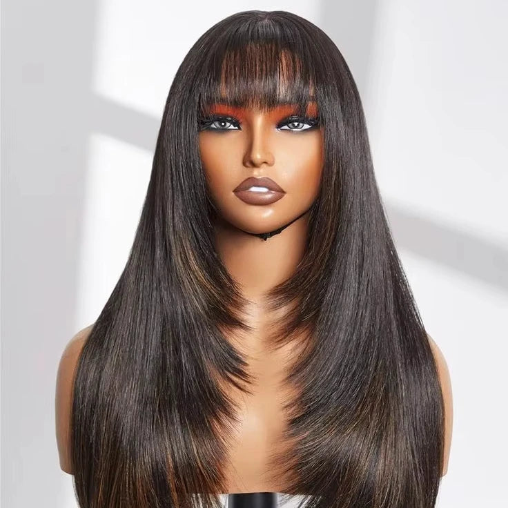 Double Drawn Virgin Hair Wig Glueless Hd Lace Wig Real Straight Human Hair Lace Bob Wig for Black Women Daily Party Use