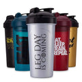 Premium 700ml 500ml BPA Free Black Workout Water Fitness Plastic Sports Protein Wholesale Custom Gym Shaker Bottle MegaBDM