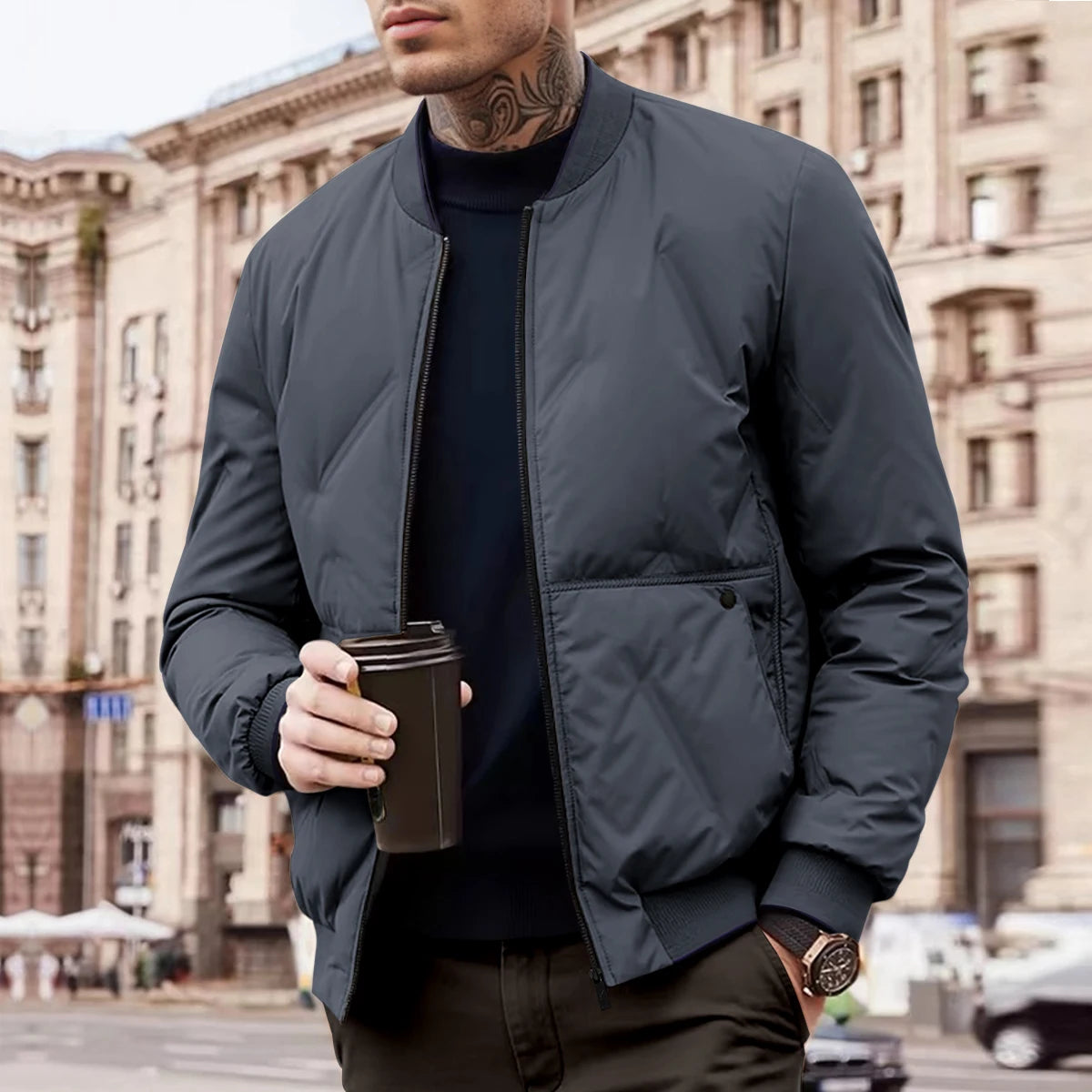 Mens Bomber Jacket Casual Fall Sports Winter Jackets and Coats Outwear Baseball Sportswear Windbreaker Flight Jacket Men Fashion