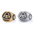 Low MOQ Cheap Price Men Jewelry Tarnish Free Stainless Steel Eye of Horus Ring