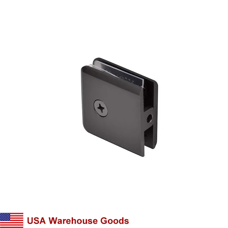 USA Warehouse Heavy Duty Solid Brass Beveled Hole-in-Glass Style Glass Clamp for Shower Glass Door