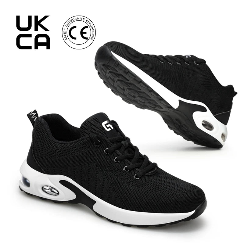 GUYISA Acceptable Custom Safety Shoes Breathable Fly Woven Mesh Steel Toe CE Safety Shoes