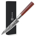Paudin 5 Inches Kitchen Knife 67 Layers Damascus Knives for Fruit Wood Handle Utility Knife 5"