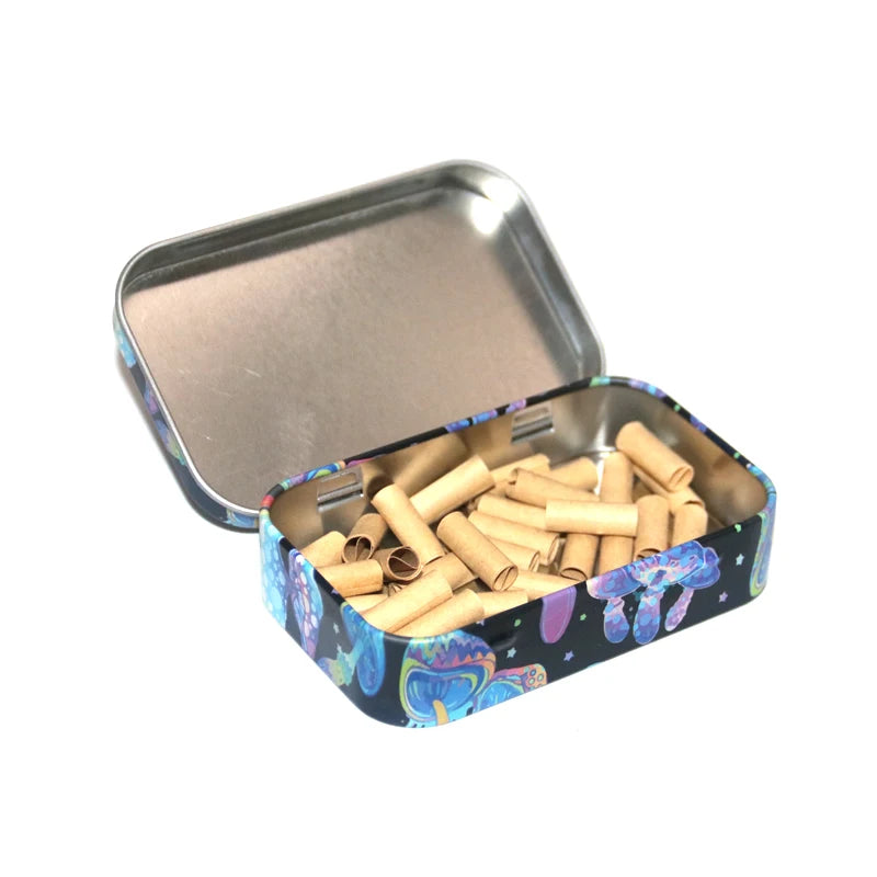 For Hot Sale Tinplate Silkscreen Printed Flip Lid Tobacco Box 20 Pieces for Hand Rolled Portable Cases