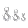 Heavy Duty Stainless Steel Eye Slip Hooks Rotatable Swivel Lifting Clevis Chain Hook with Safety Latch 304 Stainless Swivel Hook