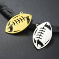 21x33mm Jewelry Finding Bag Metal Accessories Plated Gold  Siver Stainless Steel Soccer Football Sports Pendant Charm