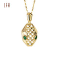 Au750 18k Saudi Gold Necklace Pawnable Serpentine Pendant Personality Necklace Snake Necklace Oro 18k Original