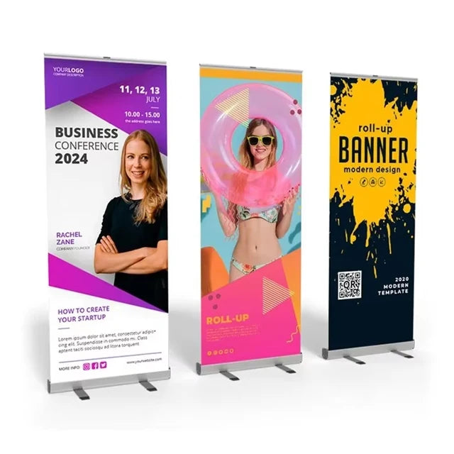 Custom Portable Trade Show Aluminum Advertising Roll Backdrop Retractable Pull Banner Stand for Display DPR Brand Customizable