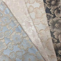 Luxury Yarn-Dyed Jacquard Fabric with 3D Bauhinia Flower Relief Vintage Style Textured Material for Dresses Coats Bags