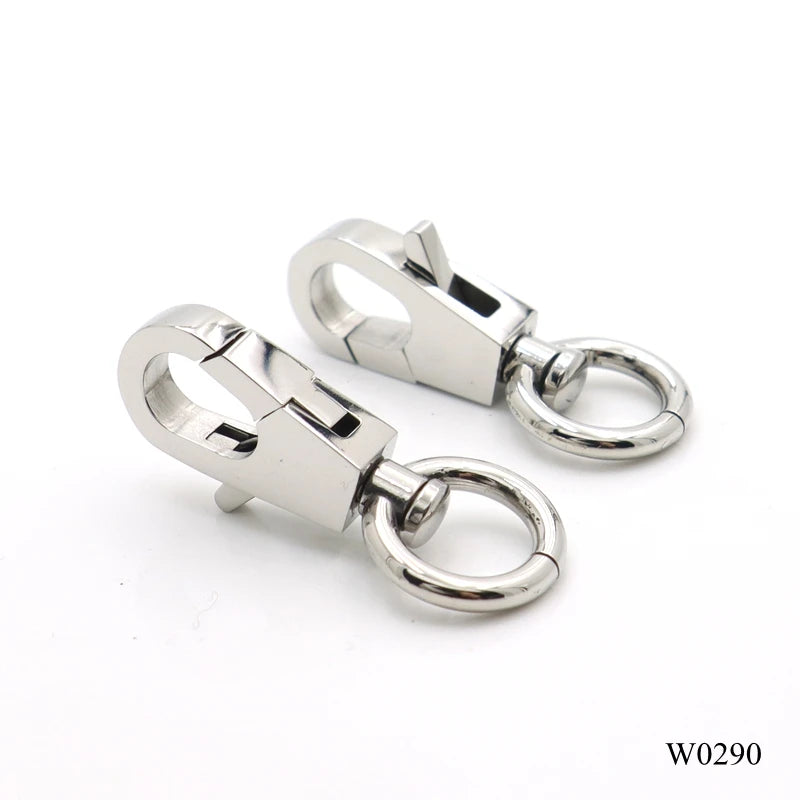 30mm Flat Metal Trigger Open Hook with Swivel O Ring Stainless Steel Bag Hardware
