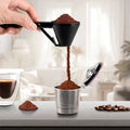Kitchen Branded Slide Plastic Custom Container Funnel Cup Black Protein Powder Scoop